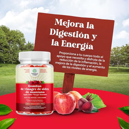 Gomitas ACV de Vinagre de Sidra de Manzana – Suplemento de Energético Natural con la
