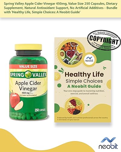 Spring Valley Apple Cider Vinegar 450mg, Value Size 250 Capsules, Dietary Supplement