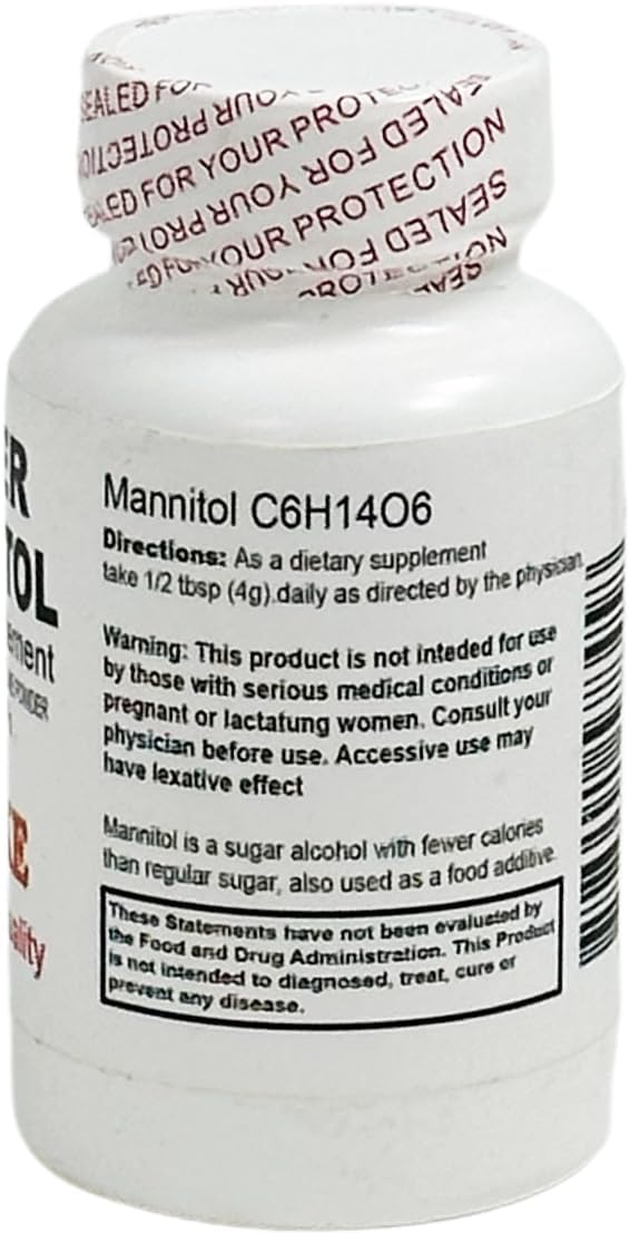 Unike Nutra Mannitol Powder - Mannitol Sweetener, Sugar Substitute, Mannitol Supplement, Natural & Gluten Free, 4g per Servings, Premium Mannitol Powder, 1kg (2.2 lbs) (Pack of 1)