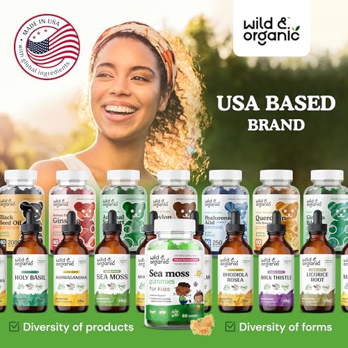 Wild & Organic Sea Moss Gummies for Kids - Vitamins & Iodine Rich Sea Moss Gummy