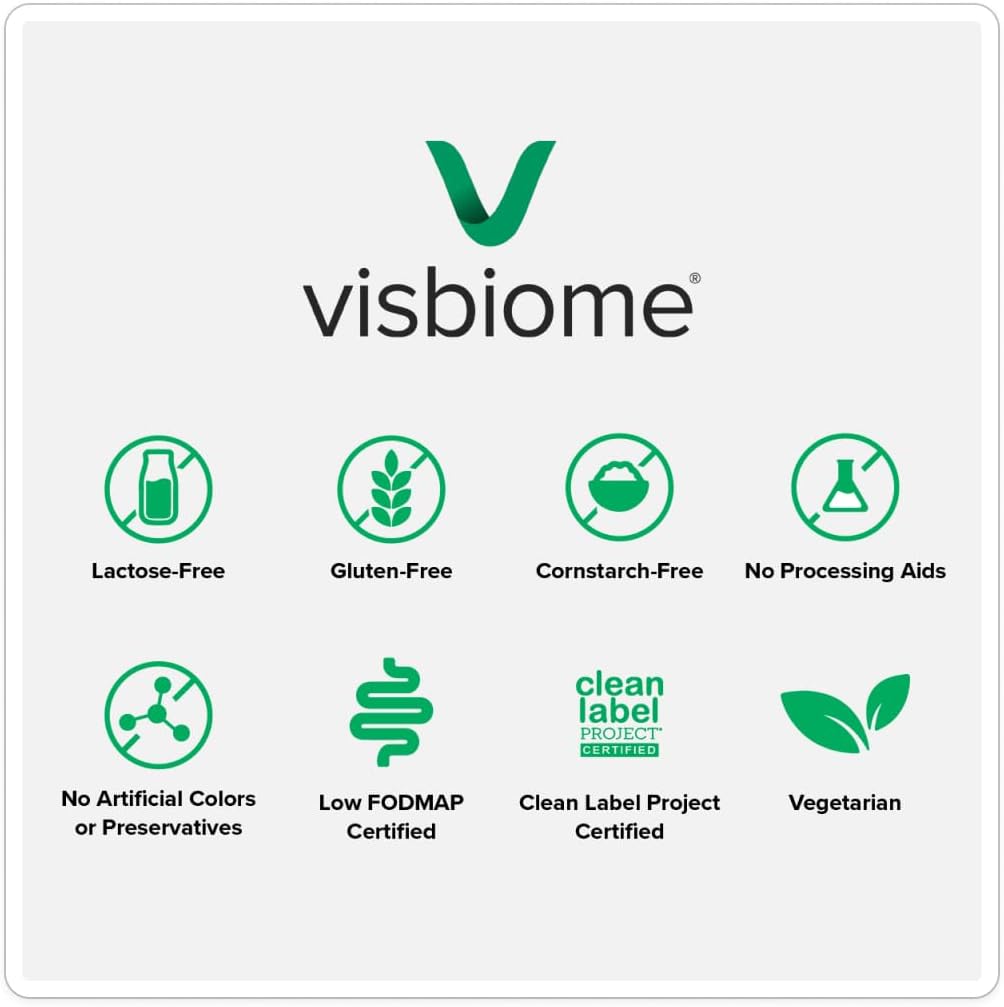 Visbiome® Advanced GI Care High Potency Probiotic, 450B CFU, 30 Packets | Original De Simone Formulation®, Multi-Strain, Refrigerated Probiotics, Low FODMAP Certified, Gluten-Free, Made in USA