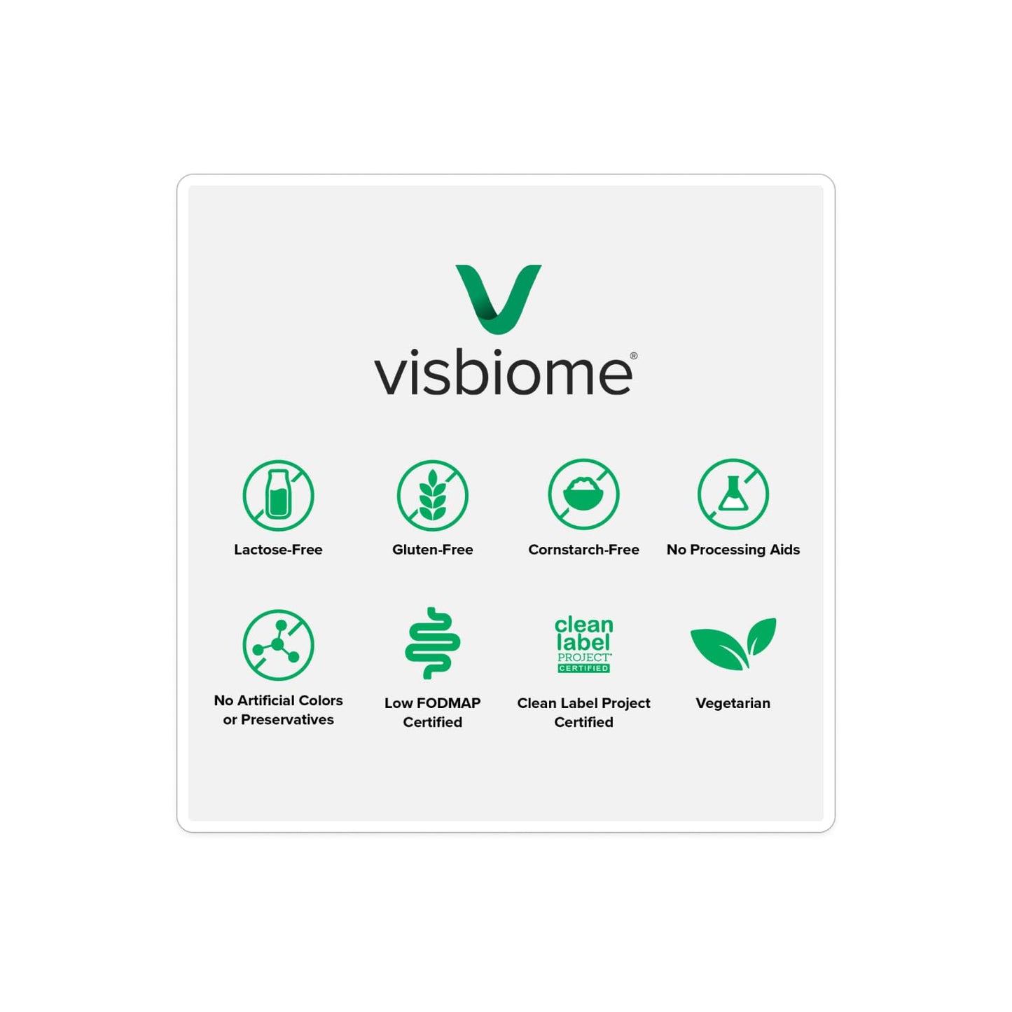 Visbiome® Advanced GI Care High Potency Probiotic, 450B CFU, 30 Packets | Original De Simone Formulation®, Multi-Strain, Refrigerated Probiotics, Low FODMAP Certified, Gluten-Free, Made in USA