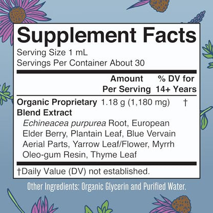 MaryRuth Organics Lymphatic Support Drops, USDA Organic Immune Support Supplement