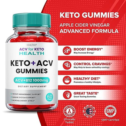 (2 Pack) Acv for Keto Health Gummies - Official Formula, Vegan - Acv for Keto Health