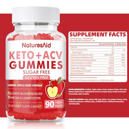 (2 Pack) 180 CT Keto Acv Gummies for Advanced Weight Loss & Belly Fat Burn - Pro