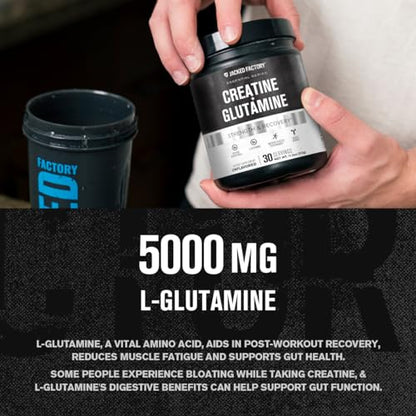 Creatine + Glutamine - Creatine Supplement with L-Glutamine for Muscle Recovery