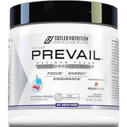 Prevail Pre Workout Powder with Nootropics: Pre-Workout Drink for Men and Women, Cutting Edge Energy and Focus Supplement with L Citrulline, Alpha GPC, L Tyrosine | Sour Rainbow Candy, 40 Scoops | Sour Rainbow Candy, 40 Scoops | With L-Citrulline, Alpha G