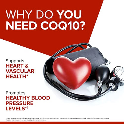 Qunol CoQ10 100mg Softgels, Ultra CoQ10 100mg, 3x Better Absorption, Antioxidant