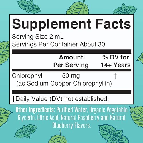 MaryRuth Organics Chlorophyll Liquid Drops, Clean Label Project Certified, Vegan