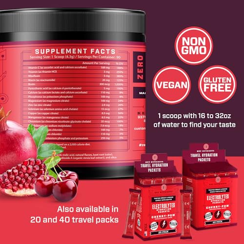 KEY NUTRIENTS Multivitamin Electrolytes Powder No Sugar - Sweet Cherry Pom Electroly