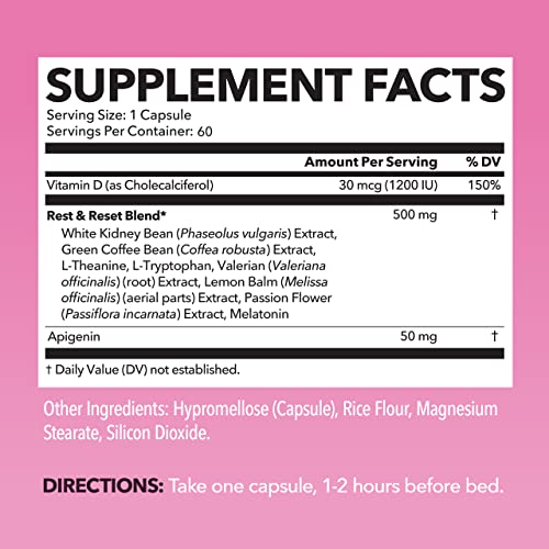 Night Time Fat Burner for Women | Weight Loss and Sleep Support Blend With Apigenin