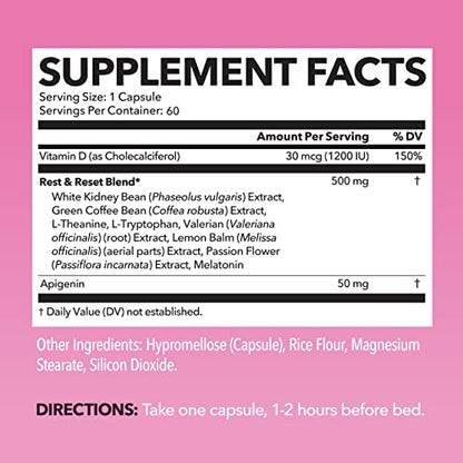 Night Time Fat Burner for Women | Weight Loss and Sleep Support Blend With Apigenin