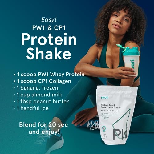 Puori Whey Protein Powder - Bourbon Vanilla - PW1 Pasture Raised, Grass-Fed & Non
