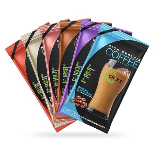 Chike High Protein Iced Coffee Sampler Pack, 20 G Protein, 2 Shots Espresso, 1 G Sugar