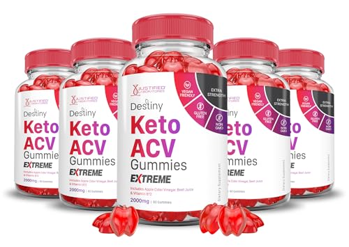 (5 Pack) Destiny Keto ACV Gummies Extreme 2000MG Destiny Keto Gummies Advanced 