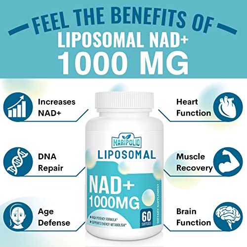 Liposomal NAD+ Supplement 1000 mg | Highest NAD Pontecy | Max Absorption | Pure NAD