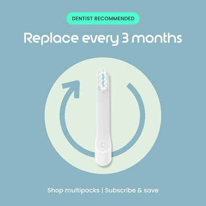 Quip Sonic Electric Toothbrush for Kids with Timer, Glow in the Dark Green