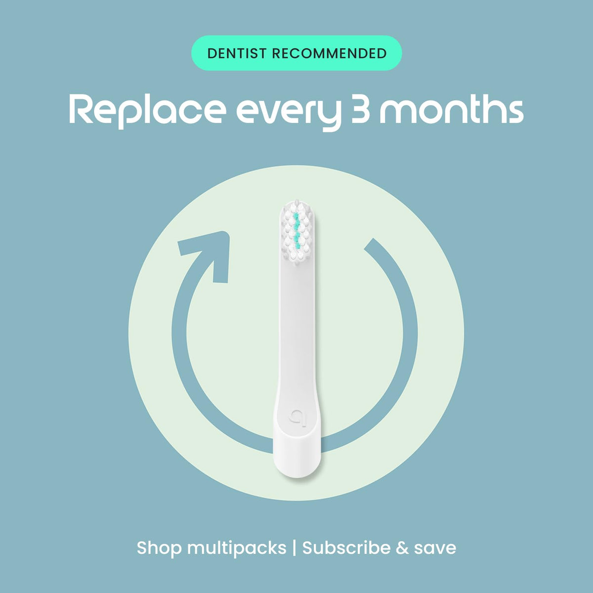 Quip Sonic Electric Toothbrush for Kids with Timer, Glow in the Dark Green