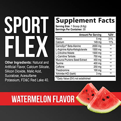 Pre Workout Powder with Beta Alanine, L-Citrulline & L-Arginine | PreWorkout Energy Powder