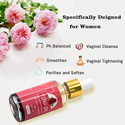 2 Packs Yoni Oil for Women, All Natural Feminine Oil Intimate Deodorant for Women, Ph Balanced