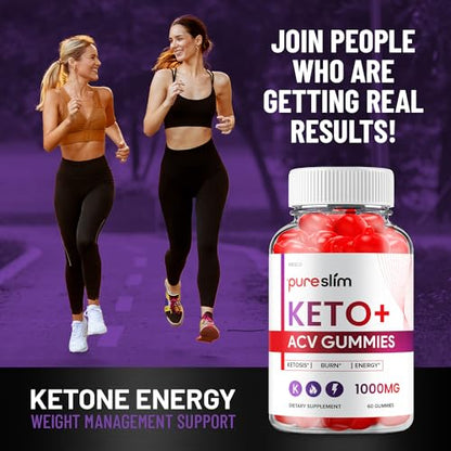 (2 Pack) Pure Slim Keto ACV Gummies - Advanced Formula PureSlim Keto Plus ACV