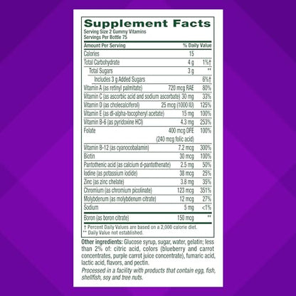 vitafusion Adult Gummy Vitamins for Men, Berry Flavored Daily Multivitamins