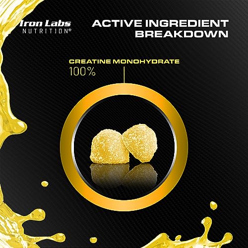 Iron Labs Nutrition Creatine for Men & Women (90 Gummies) - 3,382mg per Serving