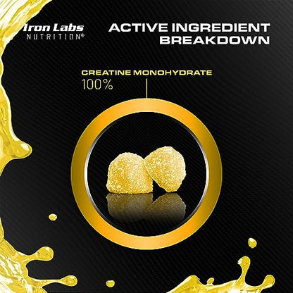 Iron Labs Nutrition Creatine for Men & Women (90 Gummies) - 3,382mg per Serving