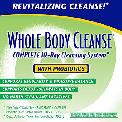 Nature's Way Whole Body Cleanse Complete, 10 Day Detox Cleansing System Kit with Probiotics