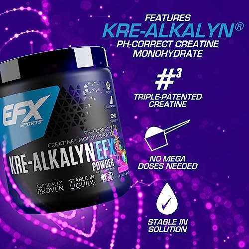 EFX Sports Kre-Alkalyn EFX Powder | pH Correct Creatine Monohydrate Powder Supple