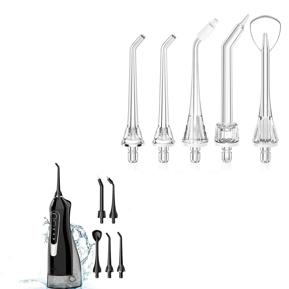 COSLUS Water Dental Flosser Teeth Pick& Water Dental Flosser Tip Replacement Heads