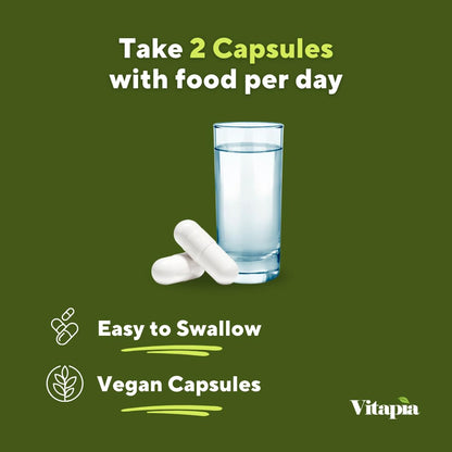 Vitapia Pure Fucoidan 85% Brown Seaweed Extract for Immune, Strong Cellular Health, Digestive Support - 1000mg Fucoidan Per Serving - 120 Veggie Capsules Non-GMO, Gluten-Free, Vegan-Friendly