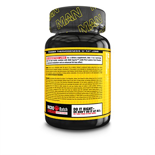 Man Sports Yohimbine HCI 3mg, Weight Loss Supplement, 60 Capsules