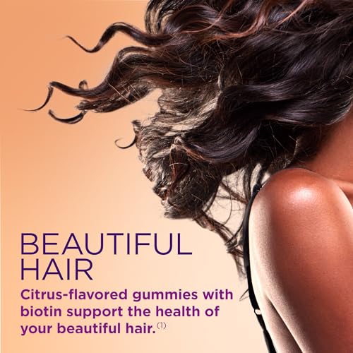 Nature's Bounty Optimal Solutions Hair, Skin & Nails with Biotin and Collagen, Citrus-Flavored