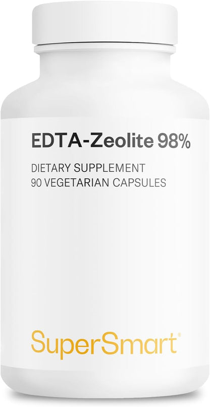 Supersmart - EDTA Zeolite 98% (Advanced Formula) - with Milk Thistle & Parsley - High Potency Supplement | Made in USA | Non-GMO & Gluten Free - 90 Vegetarian Capsules