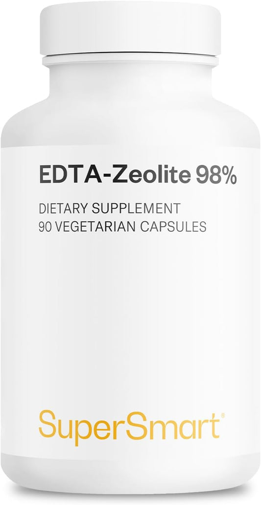 Supersmart - EDTA Zeolite 98% (Advanced Formula) - with Milk Thistle & Parsley - High Potency Supplement | Made in USA | Non-GMO & Gluten Free - 90 Vegetarian Capsules