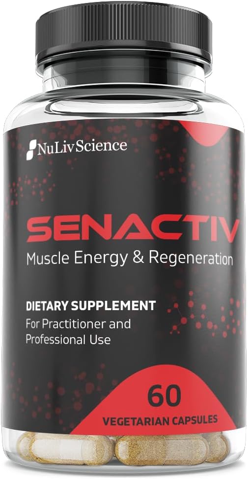 Senactiv, Senolytic Nutraceutical for Advanced Cellular Rejuvenation & Endurance Supplement. Clears Senescent Zombie Cells for Elite Workout Recovery, Stamina & Longevity, 60 Capsules