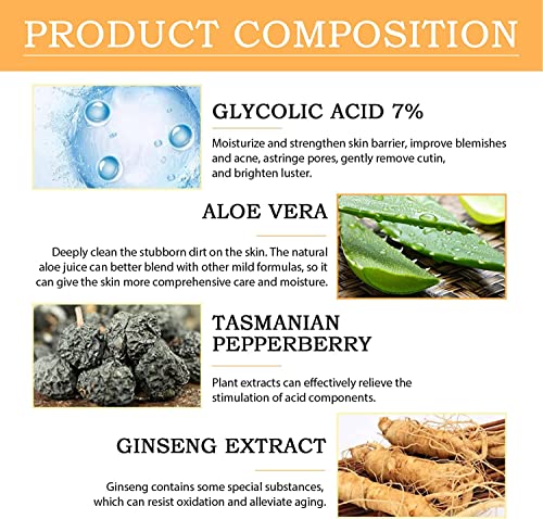 Glycolic Acid 7% Toner,Glycolic Sour 7% Toning,Exfoliate,and Rejuvenate Your Skin