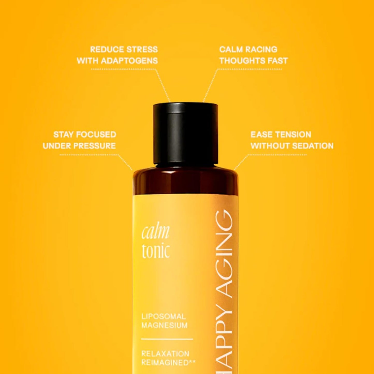 Happy Aging Vitality Trio – Longevity Shot + Calm Tonic + Relief Tonic | Energy, Recovery & Immune Support | NAD+ + Magnesium + Quercetin | 3 Units
