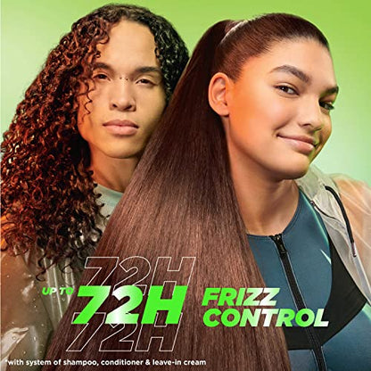 Garnier Fructis Sleek & Shine Leave-In Conditioning Cream for Frizzy, Dry Hair, Plant
