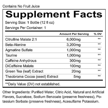 REDCON1 Total War Ready to Drink Preworkout, Strawberry Kiwi - 350mg of Fast Acting