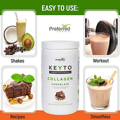 Keto Collagen Protein Powder with MCT Oil – Keto and Paleo Friendly Grass Fed