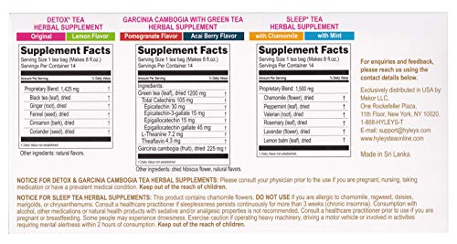 Hyleys Detox Tea 14 Days Kit - 42 Tea Bags - Herbal Supplement - Mother's Mother's Day