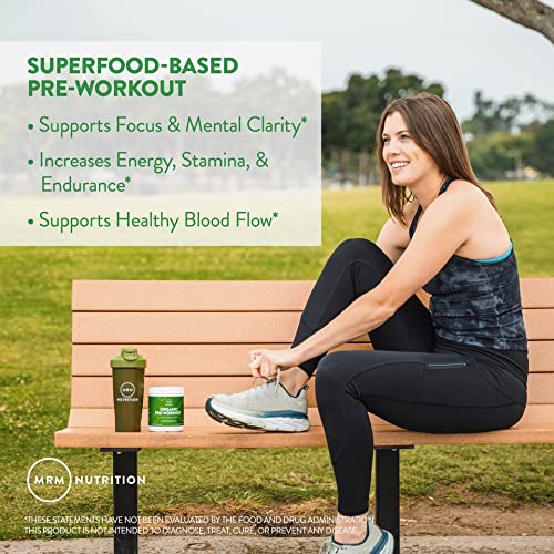 MRM Nutrition Organic Pre-Workout Powder | Black Cherry Flavored | Superfoods
