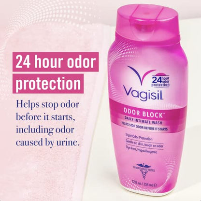 Vagisil Feminine Wash for Intimate Area Hygiene, Odor Block, Gynecologist Tested