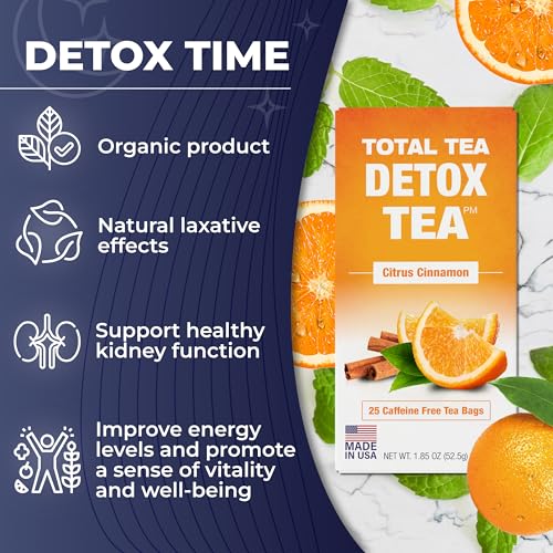 Total Tea Detox Tea & Energy Tea Set - 25 Day Detox Tea - Herbal SIim Tea