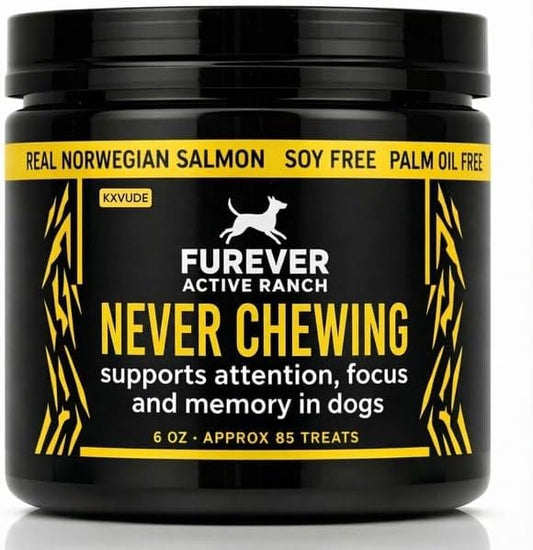 Furever Active Pet Neuro Chewing, Formulated with Organic Carrots, Celery, Lemon, Beets, Support Brain Health in Dogs, Overall Cognitive Performance, Memory and Alertness | 6oz, 85 Chews (1)