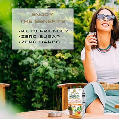 Hyleys Tea Moringa Oleifera with Mango Flavor - 25 Tea Bags (Miracle Tree Tea)