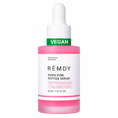 PDRN Pink Peptide Serum — 100% Natural, Vegan PDRN Serum (1 fl oz, 30ml) | Multi-Peptide & Hyaluronic, Skin Barrier Support, Wrinkle & Pore Care, Firming, Hydration Glow, Rose PDRN (Sodium DNA)